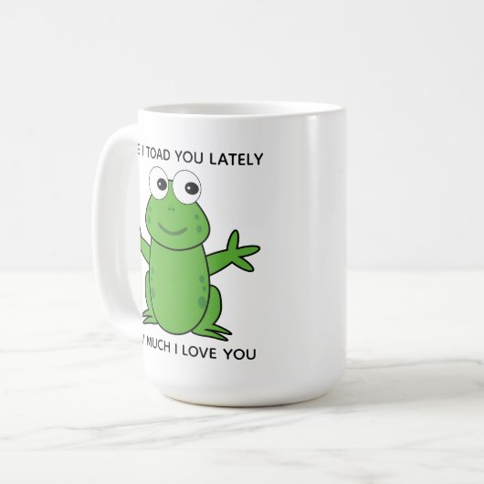 Habe ich dir in letzter Zeit Niedliche Liebe erzäh Kaffeetasse (Vorderseite Links)