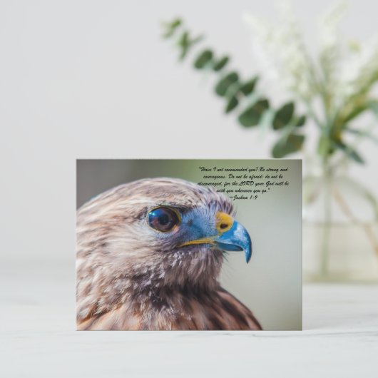 "Habe ich dir nicht geboten? Seien Sie stark und m Postkarte (Stehend Vorderseite)