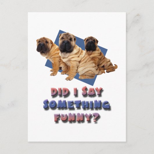 Habe ich etwas Komisches gesagt? Postkarte (Vorderseite)