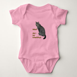 Habe ich etwas Niedliches Katzenkunst gesagt? Baby Strampler