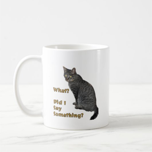 Habe ich etwas Niedliches Katzenkunst gesagt? Kaffeetasse (Links)