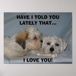 HABE ICH IHNEN GESAGT, DASS.. Ich LIEBE ... Poster