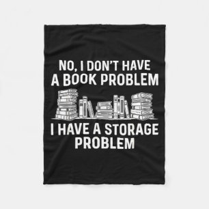 Habe kein Buchproblem lustiges Lesen Buchwurm Fleecedecke