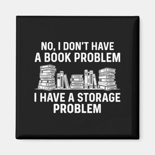 Habe kein Buchproblem lustiges Lesen Buchwurm Magnet (Vorne)