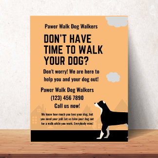 Habe keine Zeit, um deinen Hund zu Fuß zu erreiche Flyer