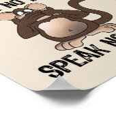 Habe keinen Spaß beim Affen-Spaß Poster (Ecke)