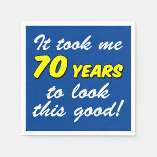 Habe mich 70 Jahre sehen, so gut Blue Napkins Serviette
