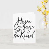 Habe Mut Und Sei Freundlich Mutiger Spruch Männer Karte (Gelbe Blume)