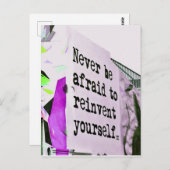 Habe nie Angst, dich selbst zu erfinden Postkarte (Vorne/Hinten)
