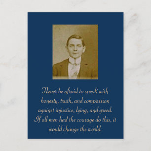 Habe nie Angst, ehrlich, ehrlich und ehrlich zu sp Postkarte