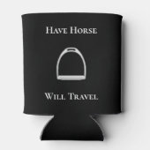 "Habe Pferd auf Reisen" Reitpferd Lover Dosenkühler (Rückseite)