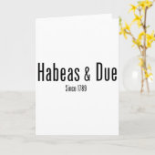 Habeas Corpus Due Process Seit 1789 Minimale Verfa Karte (Gelbe Blume)