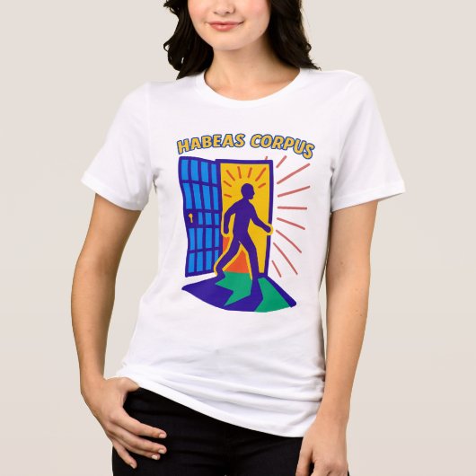 Habeas Corpus: Freiheit in Bewegung Tri-Blend Shirt (Vorderseite)