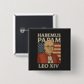Habemus papam Papst Leo XIV Christliche Kirche Button (Vorne & Hinten)