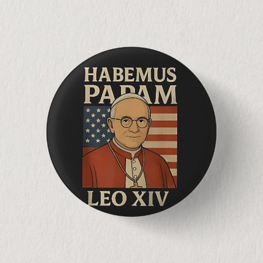 Habemus papam Papst Leo XIV Christliche Kirche Button (Vorderseite)