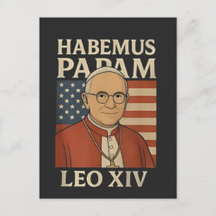 Habemus papam Papst Leo XIV Christliche Kirche Feiertagspostkarte