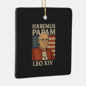 Habemus papam Papst Leo XIV Christliche Kirche Keramikornament (Rechts)