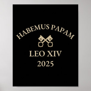 Habemus Papam Pope Leo Xiv 2025 Katholik Poster