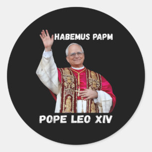 Habemus Papam Pope Leo Xiv _9 Runder Aufkleber