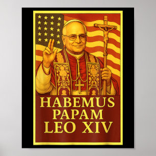 Habemus Papam Pope Leo Xiv Katholische Vintage ame Poster