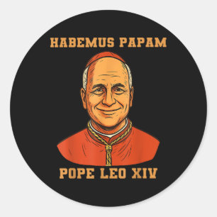 Habemus Papam Pope Leo Xiv Runder Aufkleber