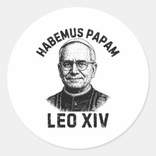 Habemus Papam Pope Leo Xiv Runder Aufkleber