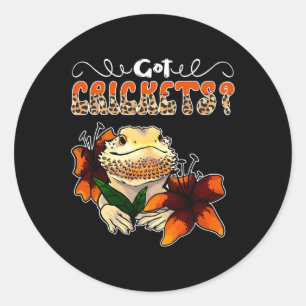 Haben Cricket Blumen Süße Bartagame Reptil Lo Runder Aufkleber