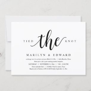 Haben den Knoten gebunden, moderne Post-Wedding-El Einladung