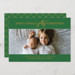 HABEN EIN HOLLY JOLLY CHRISTMAS FLAT FOTO FEIERTAGSKARTE