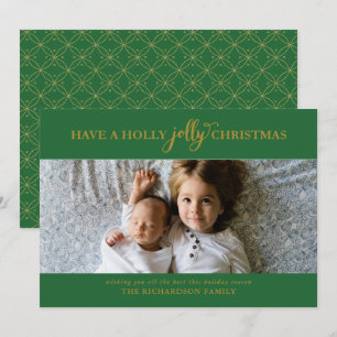 HABEN EIN HOLLY JOLLY CHRISTMAS FLAT FOTO FEIERTAGSKARTE