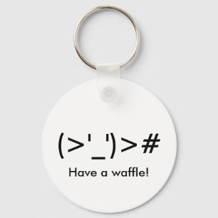 "(> ' _') haben ># eine Waffel!" Schlüsselanhäng Schlüsselanhänger