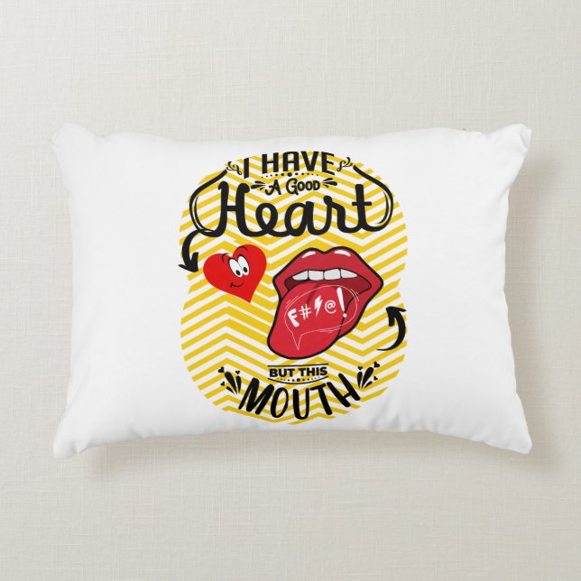 haben einen guten Mund Dekokissen (Vorderseite)