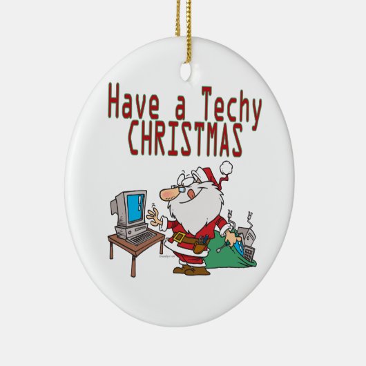 haben einen technischen Weihnachtscomputer geek sa Keramikornament (Rechts)