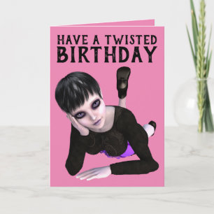 HABEN EINEN ZWEITEN GEBURTSTAG, EMO-MÄDCHENKARTEN KARTE