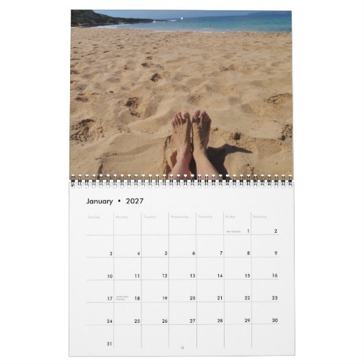 Haben Feet wird reisen 2010 Kalender (Jan 2027)