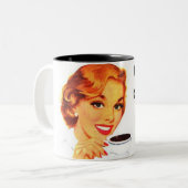 Haben nicht Kaffee noch getrunken Zweifarbige Tasse (Vorderseite Links)