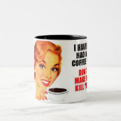 Haben nicht Kaffee noch getrunken Zweifarbige Tasse (Mittel)