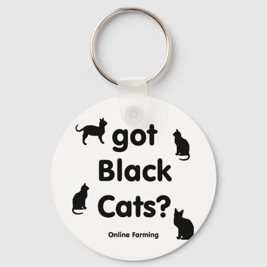 haben schwarze Katzen Schlüsselanhänger (Vorderseite)