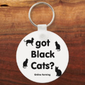 haben schwarze Katzen Schlüsselanhänger (Vorderseite)