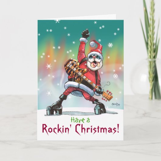 Haben Sie a, Rockin Weihnachtskarte Feiertagskarte (Vorderseite)