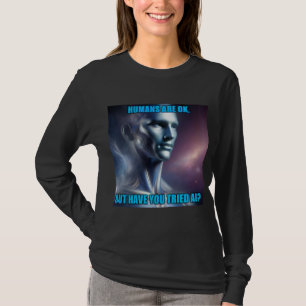 Haben Sie AI probiert - schwarzes Langarmshirt für T-Shirt