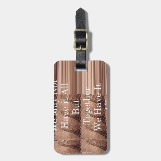 Haben Sie alles Giraffe Safari Hakuna Matata gewob Gepäckanhänger (Vorderseite vertikal)