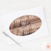 Haben Sie alles Giraffe Safari Hakuna Matata gewob Ovaler Aufkleber (Umschlag)