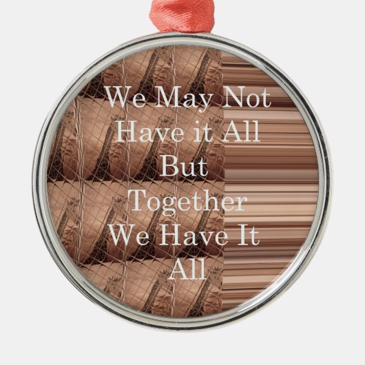 Haben Sie alles Giraffe Safari Hakuna Matata gewob Silbernes Ornament (Vorne)