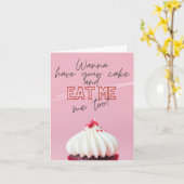 Haben Sie auch Ihren Kuchen und essen Sie mich Karte (Gelbe Blume)
