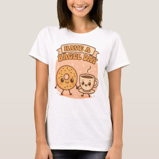 Haben Sie Bagel Day Kawaii Feinschmecker Art T-Shirt