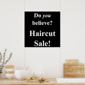 Haben Sie Beilive Haircut Sale Poster Matte? (Küche)
