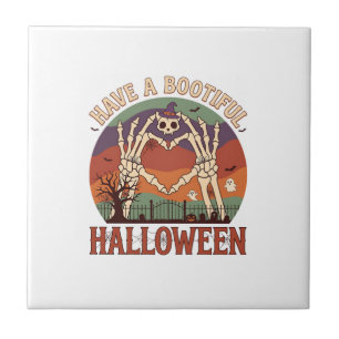 Haben Sie Bootiful Halloween Skelett Hände Katze S Fliese
