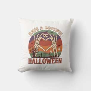 Haben Sie Bootiful Halloween Skelett Hände Katze S Kissen