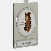 Haben Sie Carrots Spaß Zitat Pferdefreunde mitgebr Banner-Ornament Silber (Rechts)